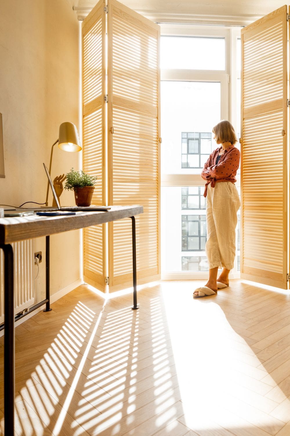 woman in nyc home